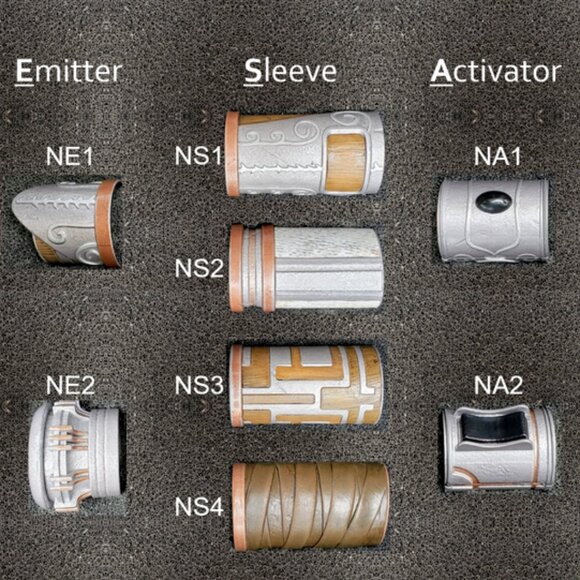 Galaxy's Edge Savis Lightsaber Scrap Elemental Nature Bantha hide sleeve - Picture 5 of 5